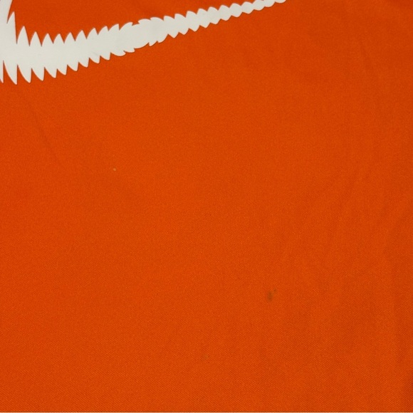 Nike Dri-Fit Youth XL Bright Orange Tee with White Logo - Picture 4 of 10